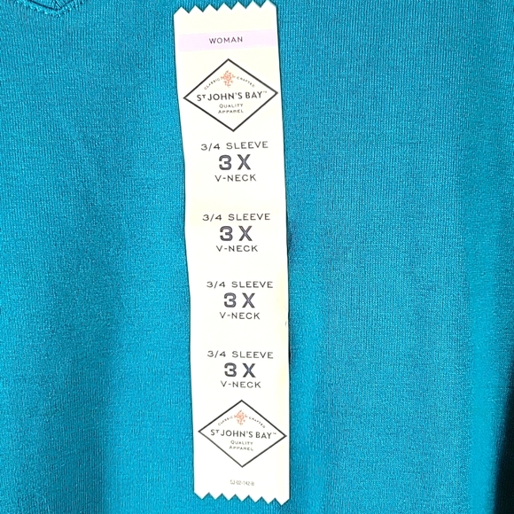 NWT St John's Bay Essential Tee Cotton Top SIZE 3X - Picture 4 of 6
